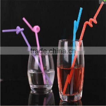 Hot sell party decoration plastic flexible straws