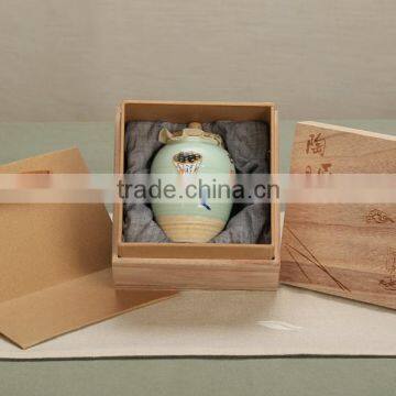 New Gift Suit/packing Tea Set Includes Wooden Box and Ceramic Cups/pots for Wholesale