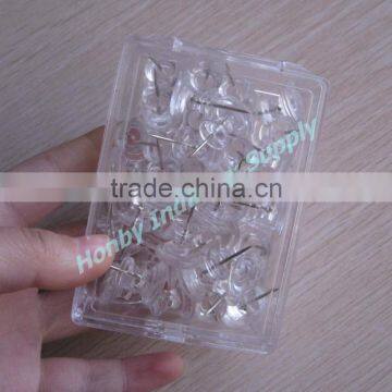 Office 40pins Box Packing Clear Big Push Pins