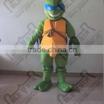 Blue eye mask the tortoise mascot cartoon costume