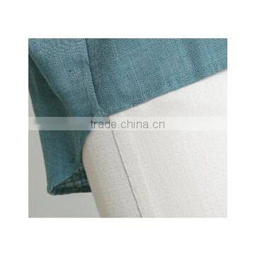 Fashion Round Neck Short Sleeve Linen Casual Women T-shirt Made in China photo-6