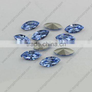 DZ-3004 Horse Eye Shaped Crystal Point Back Garment Stones