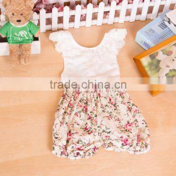 Importing Baby Clothes From China Summer Toddler Floral Bodysuit Lace Baby Romper