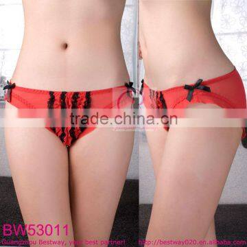 Elastic Free Stock Panty Front Lace With Bows Two Side, Lovely, Cute, Sexy