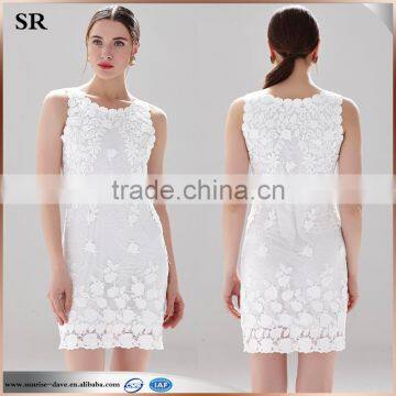 Sleeveless Ladies Elegant Fashion Crochet Simple Dress SR-D9778