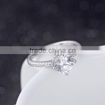 Hotsale Inspiratioanl Jewelry Classical Wedding Bands S925 Silver CZ Rings photo-3