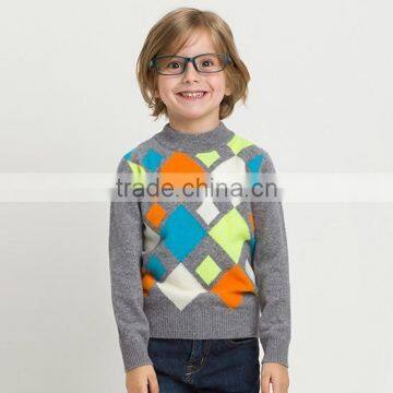 Cashmere argyle knitting patterns children sweater 2016