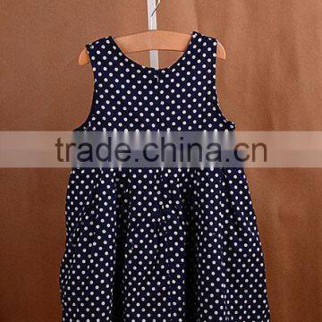 Wholesale Summer Baby Girl Cotton Dresses Infant Polka Dot Design Girls Party Dress With Lace Bottom photo-2