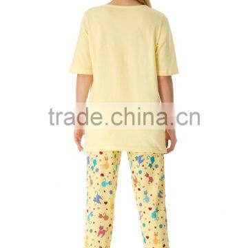 Cotton Knit Adult Lovers Sleepwear Suits for Women photo-2