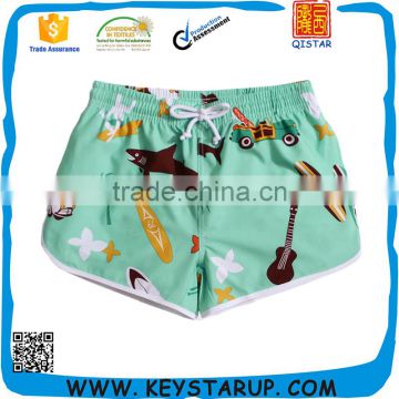 Fashion Women Spandex Polyester Shorts Private Label Girls Board Shorts Manufacturer