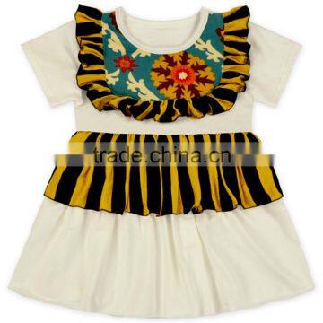 2017 Cute Summer Fall Kids Outfits Baby Ruffle Pants Clothes Sets Toddlers Clothing Girls Ruffle Outfits Wholesale Price photo-2