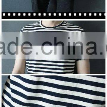 Custom Men Yarn Dyed Striped Cotton T Shirt Factory Price photo-5