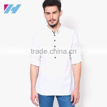 Men Fashion Long Sleeve Knee Length Cotton Kurta Designs photo-3