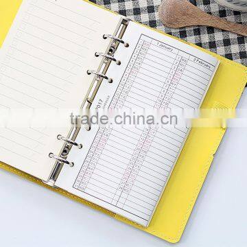 2017 Planner Yearly Inner Page Custom 6 Holes Loose Leaf Inside Page Replacable Insert Page photo-4
