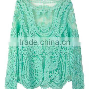 Latest Summer Lace Blouse Fashion Blouses for Middle Aged Women photo-6