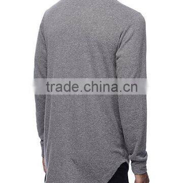 Distressed Heathergrey Long Sleeve Knit Mens Hoodie&sweatshirt photo-2
