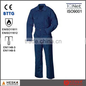 High quality Safety wear men flame resistant coverall FR coverall ENISO 11612 ENISO 1149