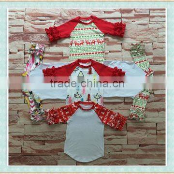 wholesale baby clothes factory price baby girl Christmas long-sleeve T-shirt