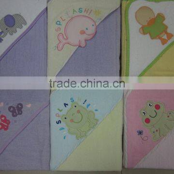 towel hooded with emb/baby hooded towel/hooded towel for children/baby towel/bath towel