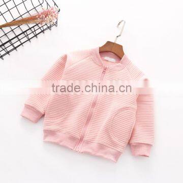 Spring Solid Color Embroidery Cotton Wholesale Girls Jacket photo-3