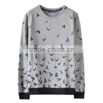 custom wholesale full printing long sleeve pullover sweatshirt with cheap price