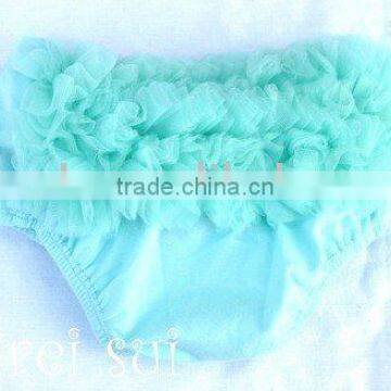 Baby Aqua Blue Ruffles Chiffon Bloomers Panties T88