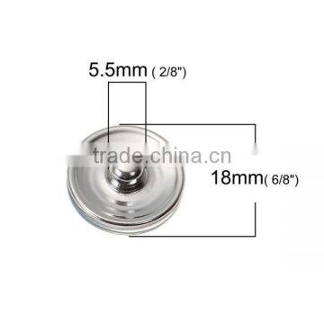 18mm Glass Fit Snap Button Bracelets Round Silver Tone At Random Eye Pattern photo-2