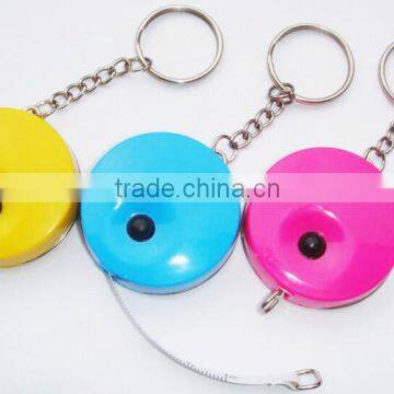 Multi-color high quality promotion measuring tape with keychain