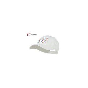 White Men\'s Sequence Embroidered Golf Baseball Hats with Organic Cotton