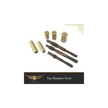 Top hammer tools(top hammer bits,rod,sleeves,shank adapter)