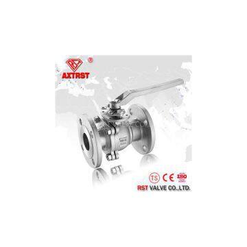 Two Piece JIS 10K Floating Stainless Steel Flanged Ball Valve