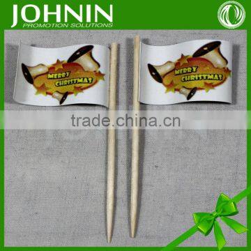 2018 Hot Sale Christmas Party Promotional Christmas Toothpick Flag