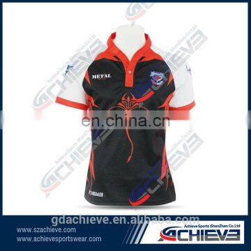 sublimated printing men's rugby football jerseys