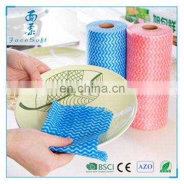 cheap good quality big spunlace nonwoven fabric rolls muli-purpose cleaning wipes for kitchen