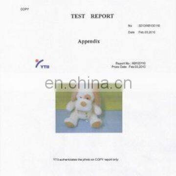 EN71 certificate of the plush toys
