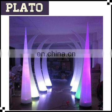 Custom made inflatable light cone tower / decorative wedding pillars for sale