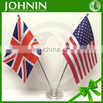 hot selling custom printing polyester decorative office table usa flag