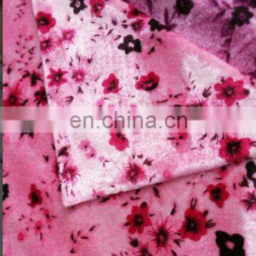 colorful knitting high velour printed fabric for garment