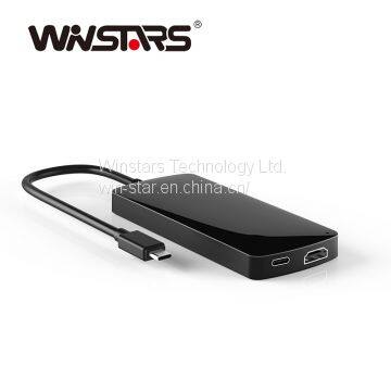 USB Type C Hub With Power Delivery for Charging, One 4K HDMI Output and Four USB 3.0 Ports, Card Reader photo-2