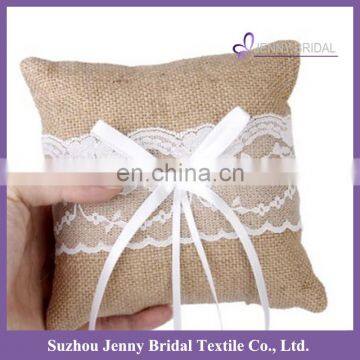 RP01 new style burlap lace decoration wedding ring bearer pillow