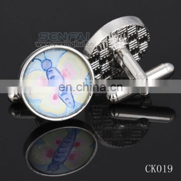 2014 Luxury Crystal cufflinks custom crystal cufflink butterfly cufflinks