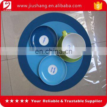 2016 hot sales round pvc dining table mat for service plate