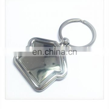 Promotional custom metal house shaped keychain