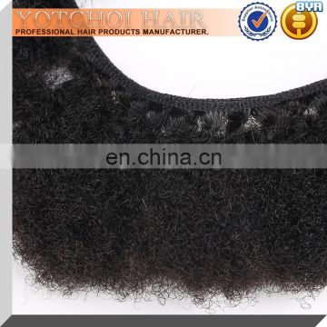 Yotchoi 6A grade Afro curly virgin hair weft mongolian