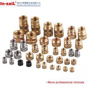 Brass nut for plastic,Barss fastener