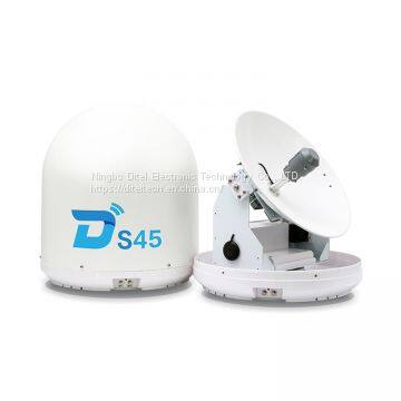 Ditel S45 ku band 45cm mobile auto tracking satellites marine satellite tv antenna for boat