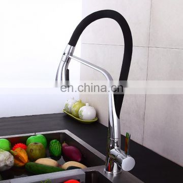 Top quality chrom electroplating pull down kitchen mixer sink faucet