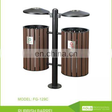 commercial metal trash bin outdoor waste bin with ashtray