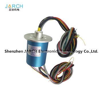 8 signals Ethernet Slip Ring with 1 set Gigabit nets for Flange Mounted