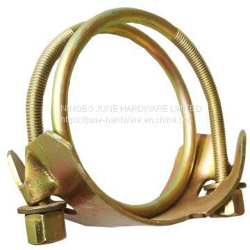 Galvanized steel heavy duty double wire hose clamp